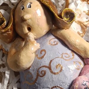 Aniołek Isia - ręcznie wykonana z masy solnej (wzór)