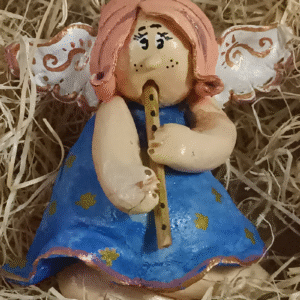 Aniołek Zosia – anielska flecistka z masy solnej (dostępna)